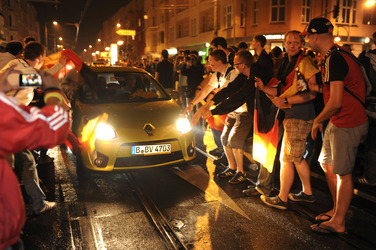 Fanfeier nach Halbfinalsieg der deutschen WM-Mannschaft, Berlin