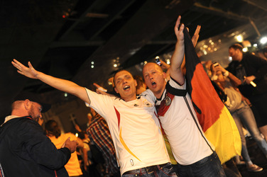 Fanfeier nach Halbfinalsieg der deutschen WM-Mannschaft, Berlin