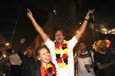 Fanfeier nach Halbfinalsieg der deutschen WM-Mannschaft, Berlin