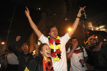Fanfeier nach Halbfinalsieg der deutschen WM-Mannschaft, Berlin