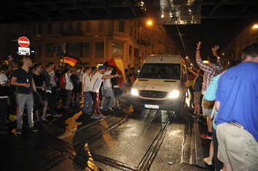 Fanfeier nach Halbfinalsieg der deutschen WM-Mannschaft, Berlin