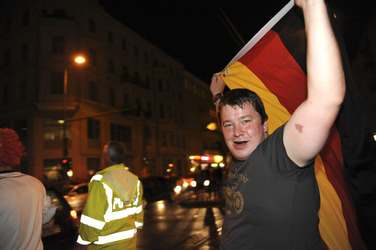 Fanfeier nach Halbfinalsieg der deutschen WM-Mannschaft, Berlin