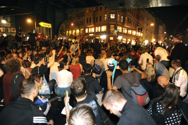 Fanfeier nach Halbfinalsieg der deutschen WM-Mannschaft, Berlin
