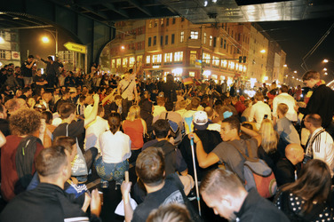 Fanfeier nach Halbfinalsieg der deutschen WM-Mannschaft, Berlin