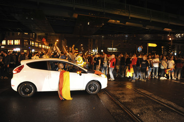 Fanfeier nach Halbfinalsieg der deutschen WM-Mannschaft, Berlin