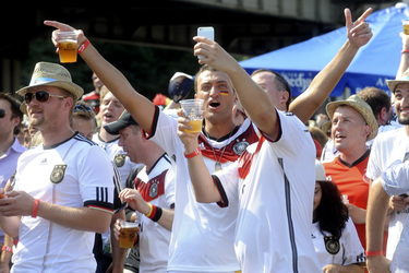 Puiblic Viewing beim WM-Spiel Deutschland gegen Brasilien, New York