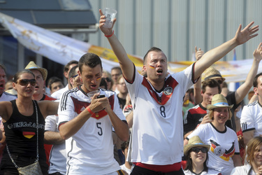 Puiblic Viewing beim WM-Spiel Deutschland gegen Brasilien, New York