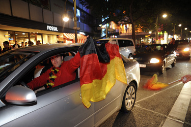 Autocorso nach dem Sieg im Finalspiel Deutschland gegen Argentinien, Berlin