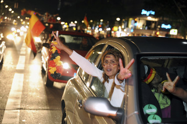 Autocorso nach dem Sieg im Finalspiel Deutschland gegen Argentinien, Berlin
