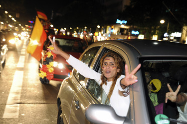 Autocorso nach dem Sieg im Finalspiel Deutschland gegen Argentinien, Berlin