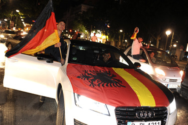 Autocorso nach dem Sieg im Finalspiel Deutschland gegen Argentinien, Berlin