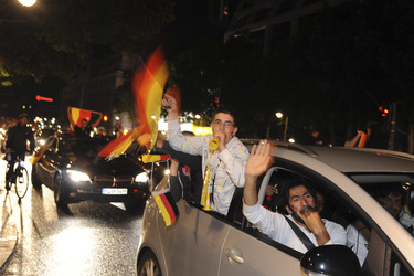 Autocorso nach dem Sieg im Finalspiel Deutschland gegen Argentinien, Berlin
