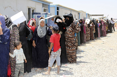 Flüchtlingscamp Khazir nahe der Stadt Erbil im Nordirak