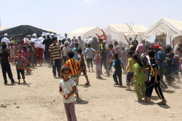 Flüchtlingscamp Khazir nahe der Stadt Erbil im Nordirak
