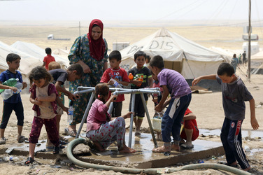 Flüchtlingscamp Khazir nahe der Stadt Erbil im Nordirak