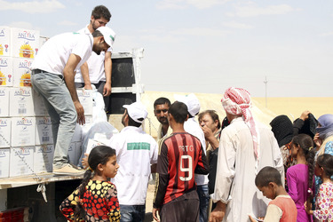 Flüchtlingscamp Khazir nahe der Stadt Erbil im Nordirak