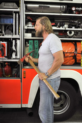 Henning Baum zu Besuch auf der Feuerwache 1300 , Berlin