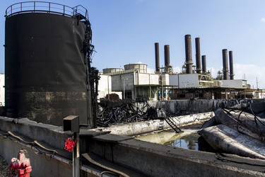 Zerstörtes Kraftwerk in Gaza City
