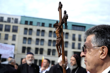 Protest gegen die Verfolgung von Christen im Irak, Berlin