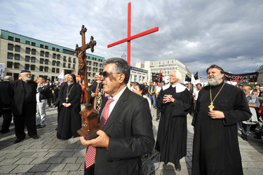 Protest gegen die Verfolgung von Christen im Irak, Berlin