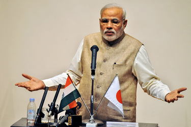 Der indische Premierminister Narendra Modi besucht Japan