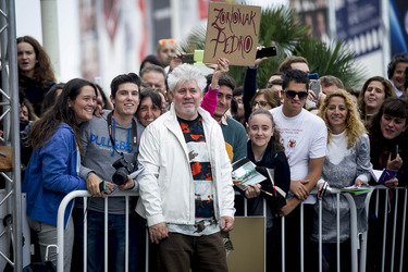 Ankunft von Pedro Almodóvar auf dem San Sebastian Film Festival 2014