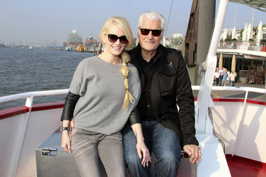 Barkassentour zur 200. Folge der ZDF Serie 'Notruf Hafenkante', Hamburg