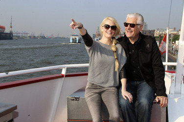 Barkassentour zur 200. Folge der ZDF Serie 'Notruf Hafenkante', Hamburg