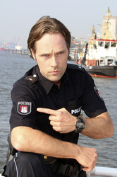 Barkassentour zur 200. Folge der ZDF Serie 'Notruf Hafenkante', Hamburg