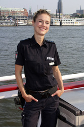 Barkassentour zur 200. Folge der ZDF Serie 'Notruf Hafenkante', Hamburg