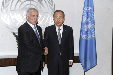 Prime Minister Netanyahu meets with UN Secretary General Ban Ki-moon in New York
