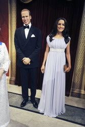 Wax Figuren der britischen Royals bei Madame Tussauds, New York