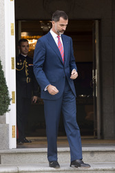 Das spanische Königspaar empfängt Michelle Bachelet, Madrid