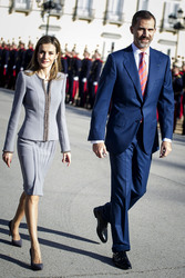 Das spanische Königspaar empfängt Michelle Bachelet, Madrid