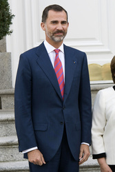 Das spanische Königspaar empfängt Michelle Bachelet, Madrid