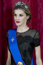 Spanish Royals und Präsidentin Bachelet beim Empfang zum Gala Dinner, Madrid