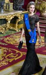 Spanish Royals und Präsidentin Bachelet beim Empfang zum Gala Dinner, Madrid
