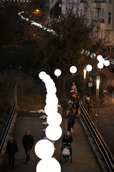 Lichtmauer aus Ballons, Berlin