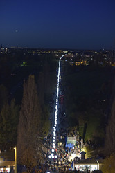 Lichtmauer aus Ballons, Berlin