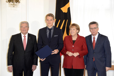 Verleihung des Silbernen Lorbeerblattes an die deutsche Fußball-Nationalmannschaft, Berlin