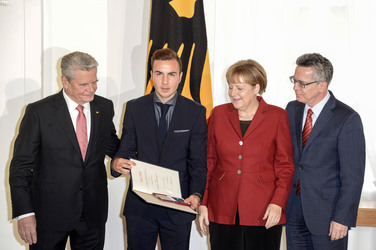 Verleihung des Silbernen Lorbeerblattes an die deutsche Fußball-Nationalmannschaft, Berlin