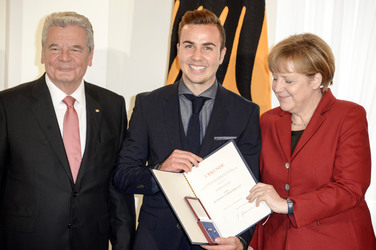Verleihung des Silbernen Lorbeerblattes an die deutsche Fußball-Nationalmannschaft, Berlin