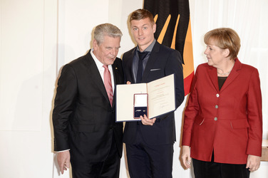 Verleihung des Silbernen Lorbeerblattes an die deutsche Fußball-Nationalmannschaft, Berlin