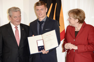 Verleihung des Silbernen Lorbeerblattes an die deutsche Fußball-Nationalmannschaft, Berlin
