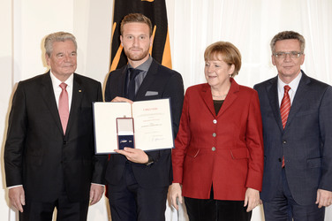 Verleihung des Silbernen Lorbeerblattes an die deutsche Fußball-Nationalmannschaft, Berlin