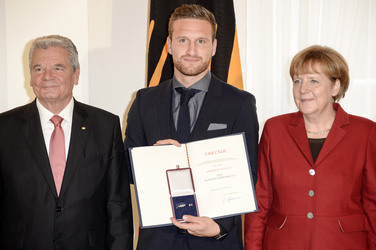 Verleihung des Silbernen Lorbeerblattes an die deutsche Fußball-Nationalmannschaft, Berlin