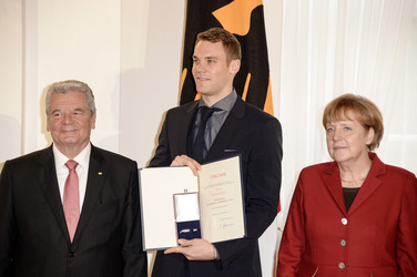 Verleihung des Silbernen Lorbeerblattes an die deutsche Fußball-Nationalmannschaft, Berlin