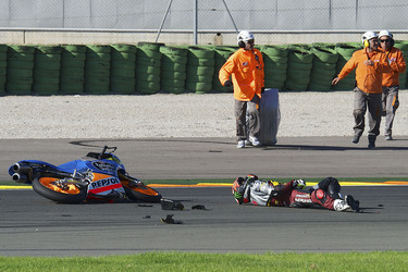 Jorge Navarro Unfall bei der Moto3 Spanish Championship, Cheste