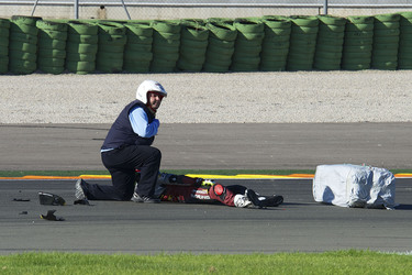 Jorge Navarro Unfall bei der Moto3 Spanish Championship, Cheste