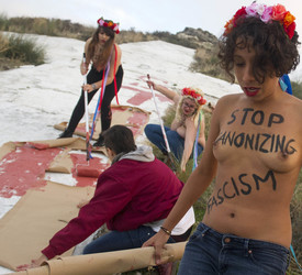 Femen Protest gegen Gedenkfeier für General Franco